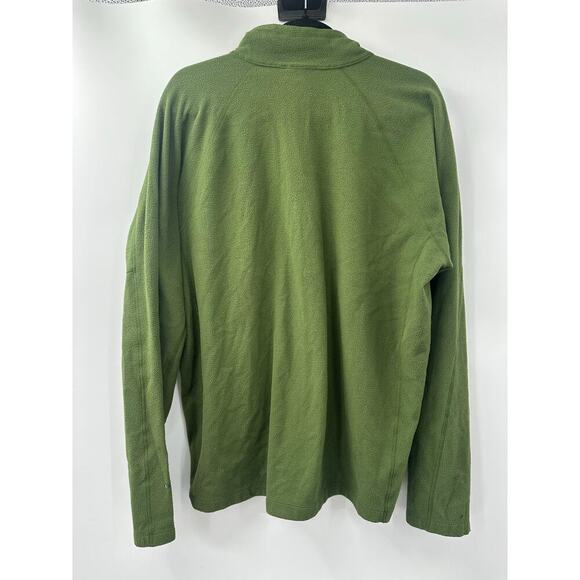 The North Face Men's Fleece Pullover FlashDry Olive Green Sweater Gray Pocket XL - Picture 3 of 10